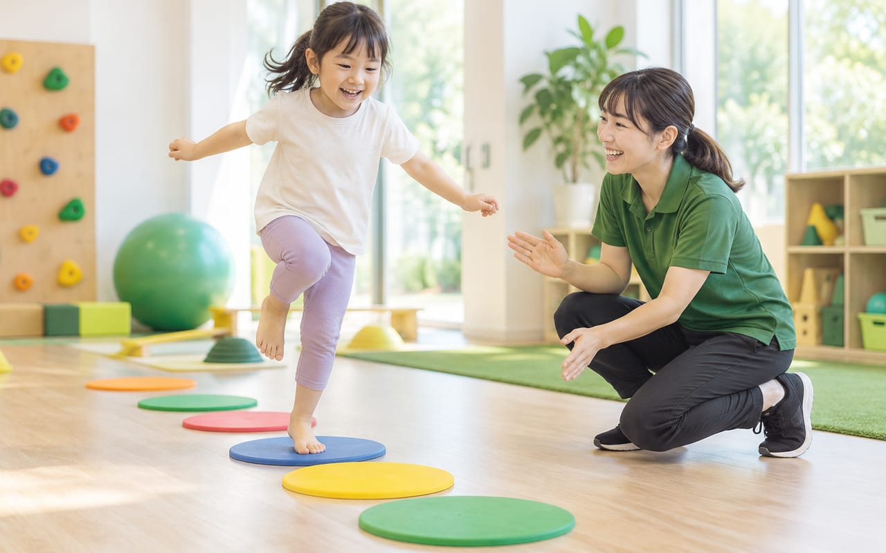 遊びを通じて身体の使い方を学ぶ小さな子ども